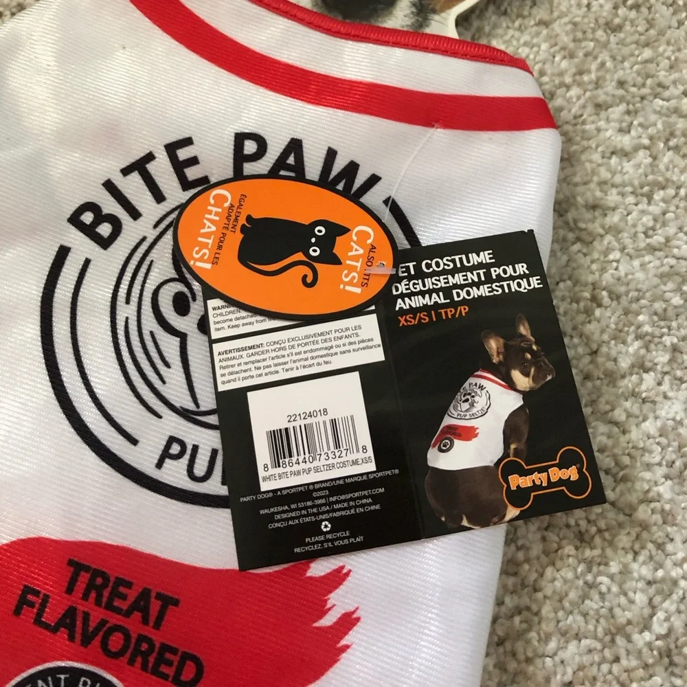 New Pets Costume Halloween XS/S bite paw Dogs cats by Party Dog NWT